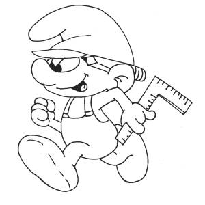 Disegno di Puffo Inventore da colorare