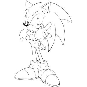 Disegno di Sonic da colorare
