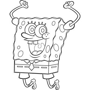 Disegno di Spongebob Hurra! da colorare