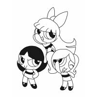 Disegno di Superchicche Powerpuff Girls da colorare