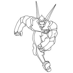 Disegno di Tetrax Shard Ben ten da colorare