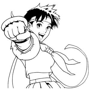 Disegno di Yandere da colorare