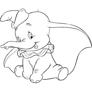 Disegno di Dumbo da colorare