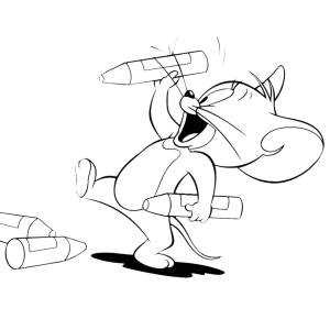 Disegno di Jerry con Pastelli da colorare