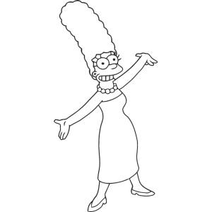 Disegno di Marge Simpson da colorare