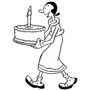 Disegno di Olivia Buon Compleanno da colorare