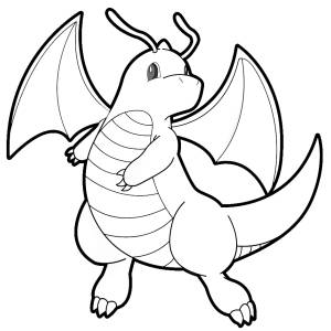 Disegno di Pokemon Dragonite da colorare