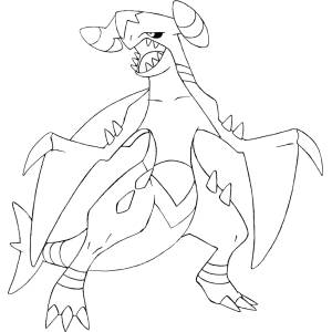 Disegno di Pokemon Garchomp da colorare