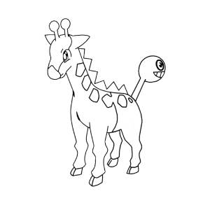 Disegno di Pokemon Girafarig da colorare