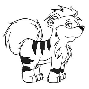 Disegno di Pokemon Growlithe da colorare