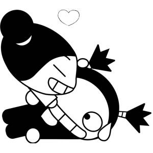 Disegno di Pucca e Garu  da colorare