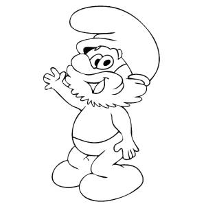 Disegno di Grande Puffo da colorare