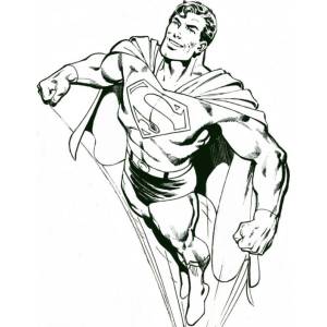 Disegno di Superman che Vola da colorare