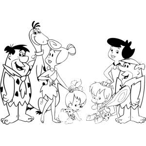 Disegno di The Flintstones da colorare