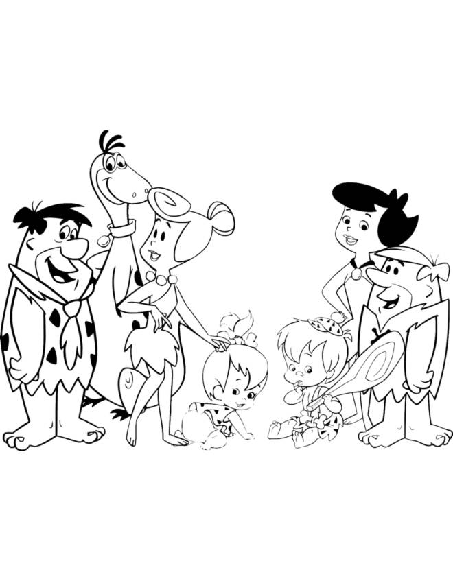 disegno di The Flintstones da colorare