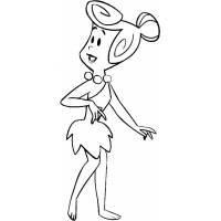 Disegno di Wilma dei Flintstones da colorare