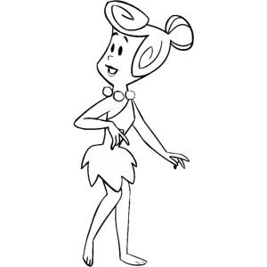 Disegno di Wilma dei Flintstones da colorare