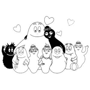 Disegno di Famiglia Barbapapà da colorare