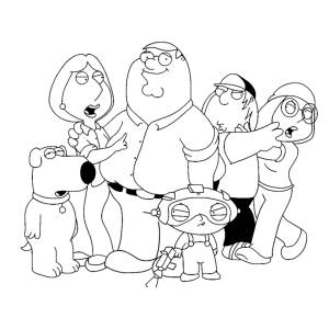 Disegno di Famiglia Griffin da colorare