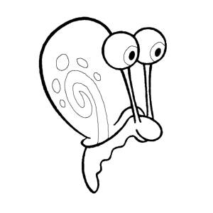 Disegno di Gary di Spongebob da colorare