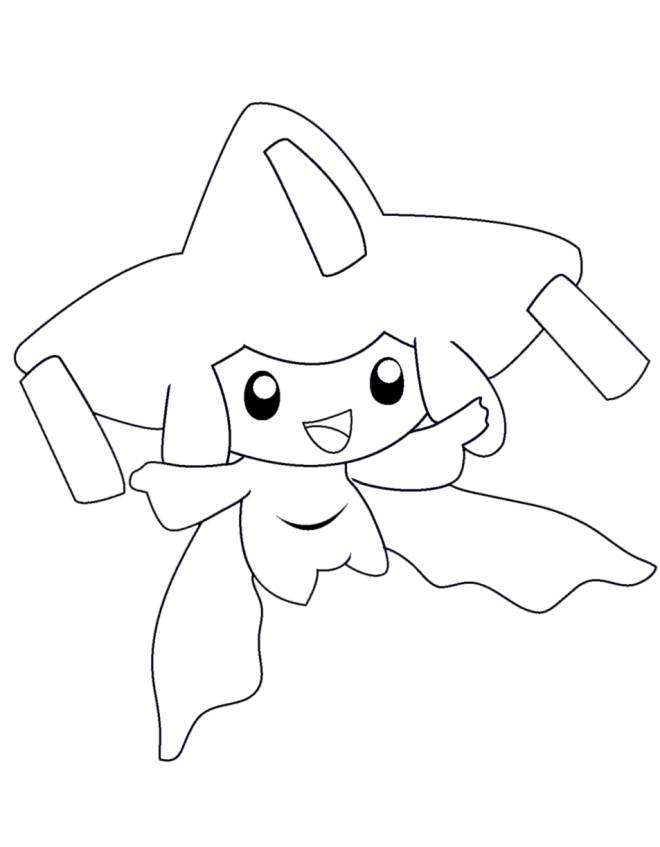 disegno di Pokemon Jirachi da colorare