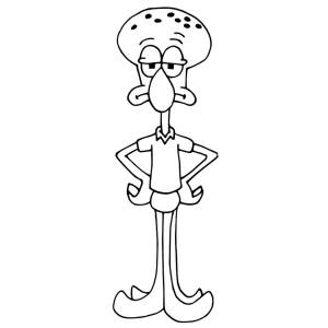 Disegno di Squidward da colorare