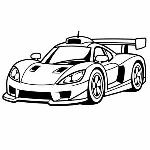Disegno di Auto da Corsa da colorare