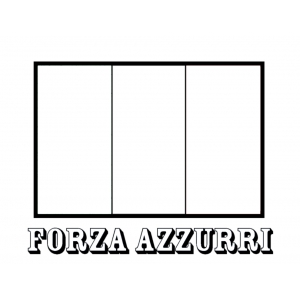 Disegno di Bandiera Italia Forza Azzurri da colorare
