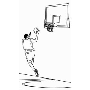 Disegno di Tiro a Canestro da colorare