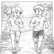 Disegno di Coppia che Corre al Parco  da colorare
