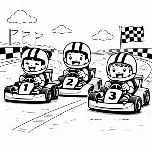 disegno di Corsa di Auto da colorare