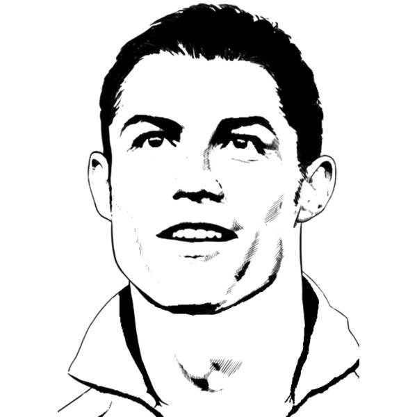 Disegno di Cristiano Ronaldo da colorare