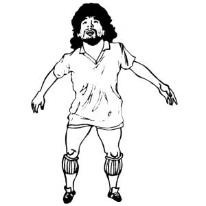 Disegno di Diego Armando Maradona da colorare