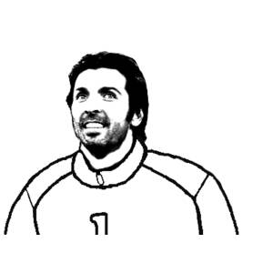 Disegno di Gianluigi Buffon da colorare