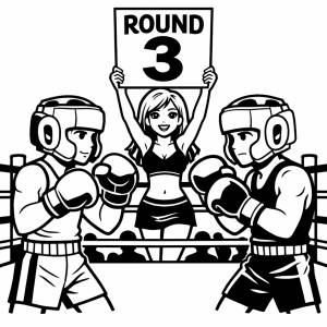 Disegno di Incontro di Boxe da colorare