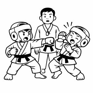 disegno di Incontro di Karate  da colorare