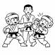 Disegno di Incontro di Karate da colorare