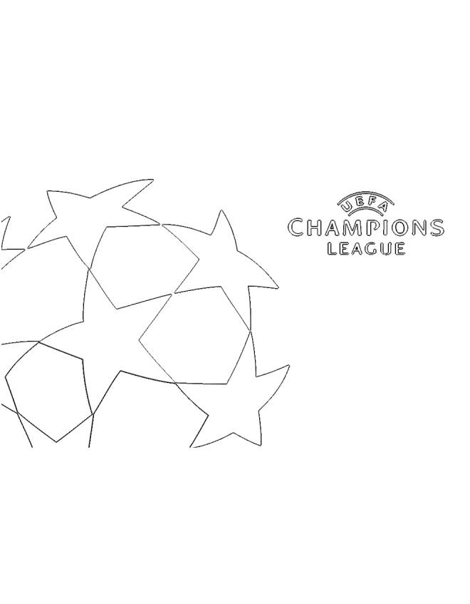 disegno di Logo Uefa Champions League da colorare