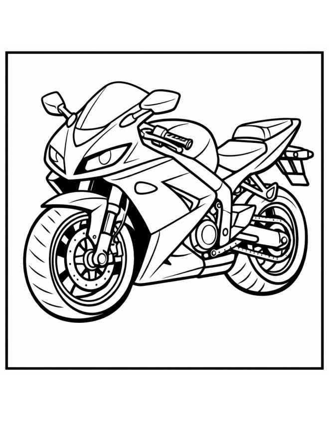 disegno di Moto da Corsa da colorare