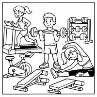 Disegno di Palestra da colorare