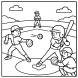 Disegno di Partita di Baseball da colorare
