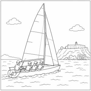 Disegno di Regata a Napoli da colorare