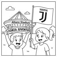 disegno di Tifosi all' Allianz Stadium Juventus da colorare