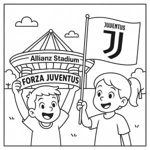 Disegno di Tifosi all' Allianz Stadium Juventus da colorare