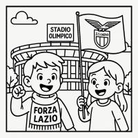 disegno di Tifosi della Lazio allo Stadio Olimpico da colorare