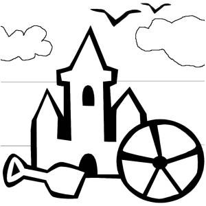 disegno di Castello di Sabbia al Mare da colorare