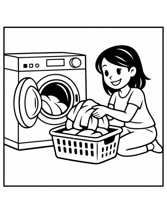 disegno di La Lavatrice  da colorare