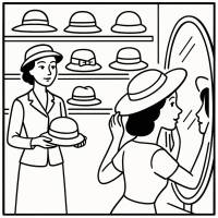 disegno di Negozio di Cappelli  da colorare