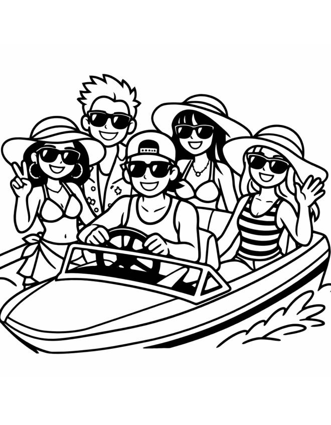 disegno di Ragazzi in Costume  da colorare