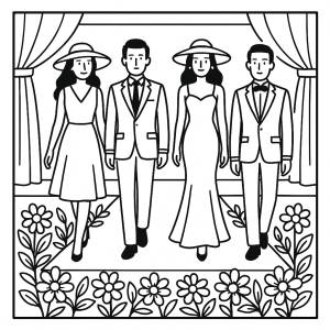 Disegno di Sfilata di Moda da colorare